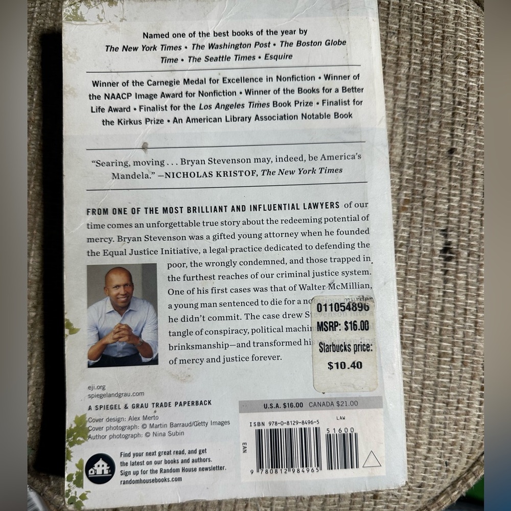 💜 Just Mercy by Bryan Stevenson Book - Picture 2 of 3